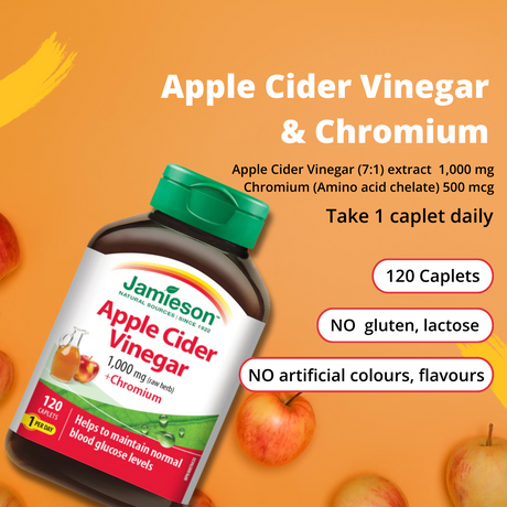 Apple Cider Vinegar & Chromium 120 Caps