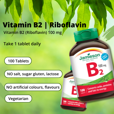 Vitamin B2 | Riboflavin 100 Tabs