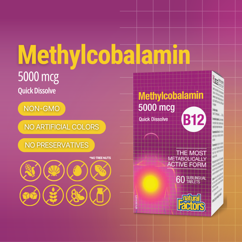 B12 Methylcobalamin 5000 mcg 60 Chewable Tablets