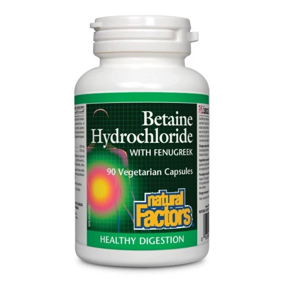 Betaine Hydrochloride with Fenugreek, 90 Vegetarian Capsules