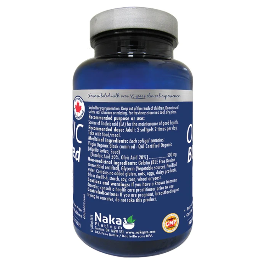 Platinum Organic Black Seed 500 mg 150 Softgels