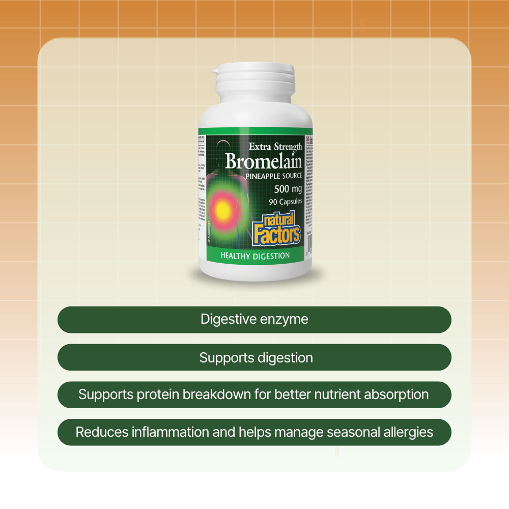 Extra Strength Bromelain 500 mg 90 Capsules