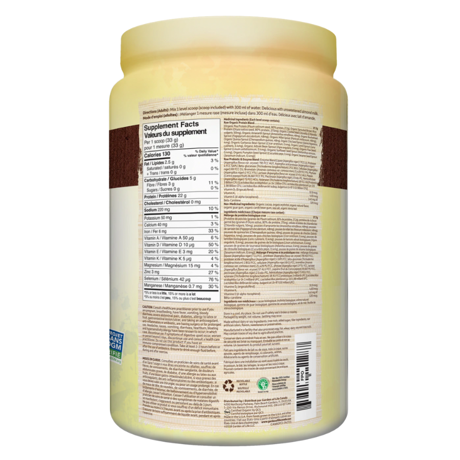 RAW Organic Protein, Chocolate 660 g