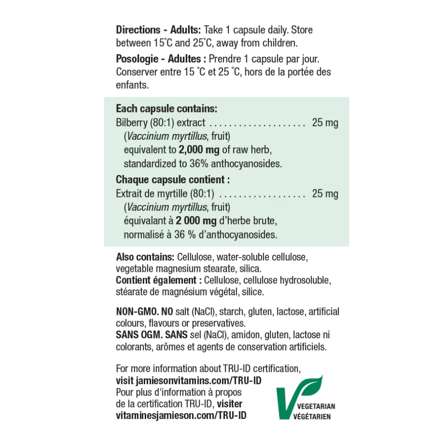 Bilberry 2000 mg 60 Capsules