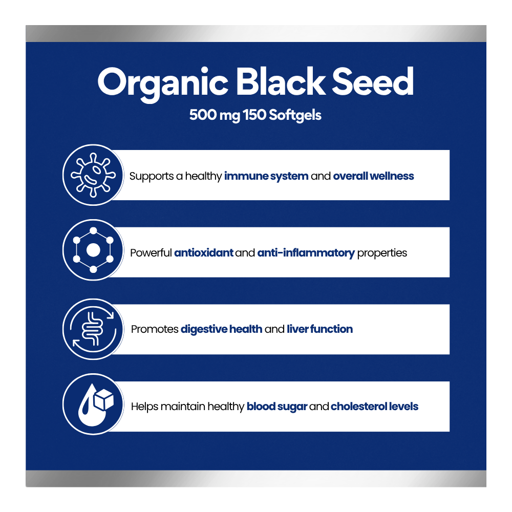 Platinum Organic Black Seed 500 mg 150 Softgels
