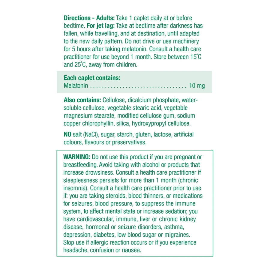 Melatonin 10 mg Dual Action Timed Release 60 Caplets