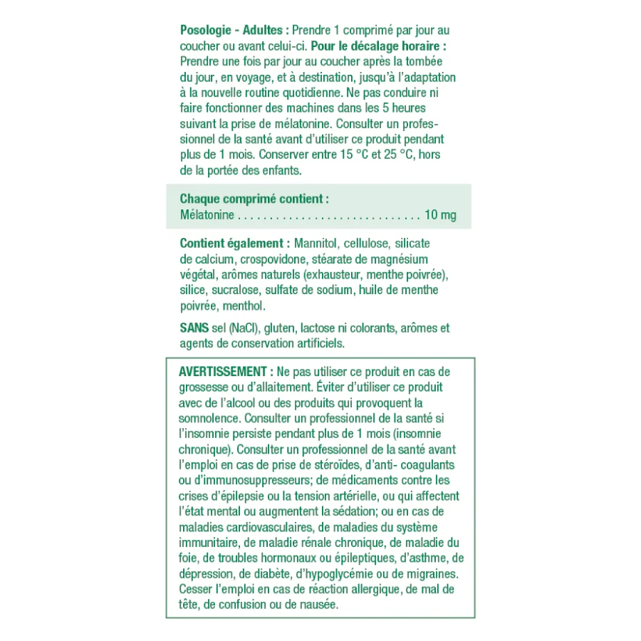 Melatonin 10 mg Sublingual Mint 60 Tablets