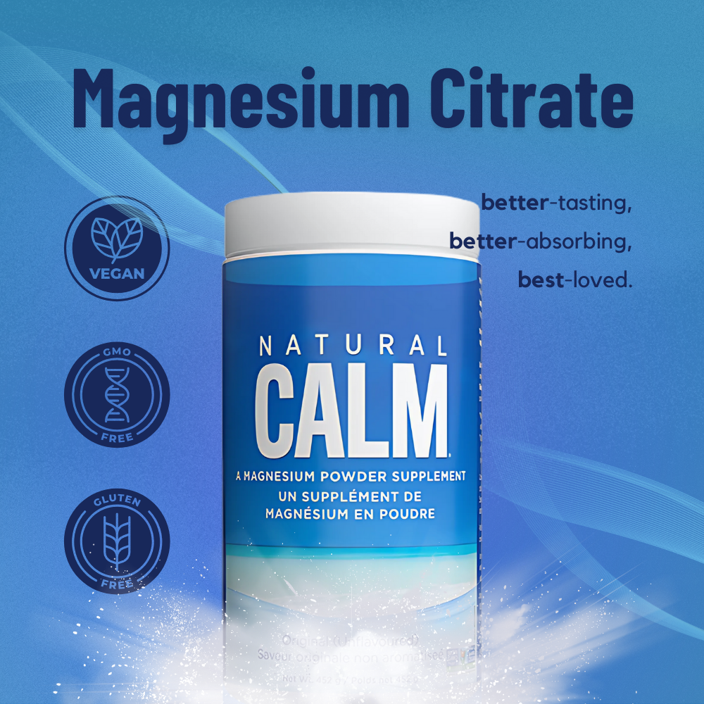 Natural Calm Magnesium Citrate Powder Plain 452 g