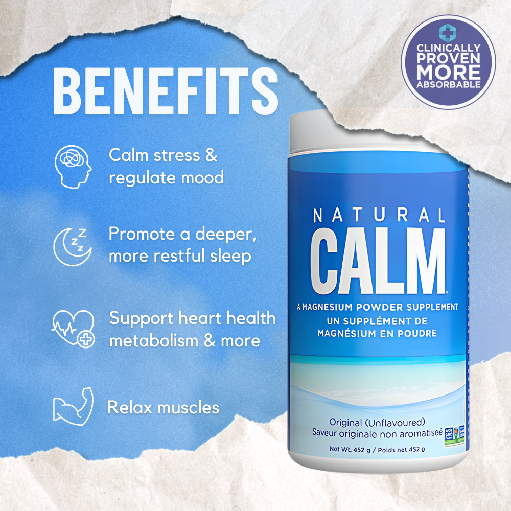 Natural Calm Magnesium Citrate Powder Plain 452 g
