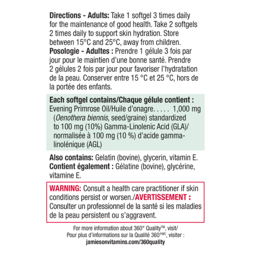 Evening Primrose Oil 1,000 mg 85 Softgels