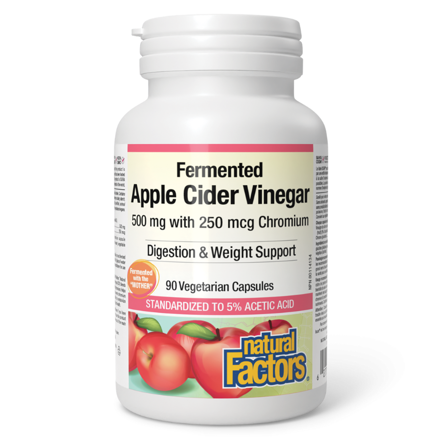 Fermented Apple Cider Vinegar with Chromium 500 mg/250 mcg 90 Vegetarian Capsules