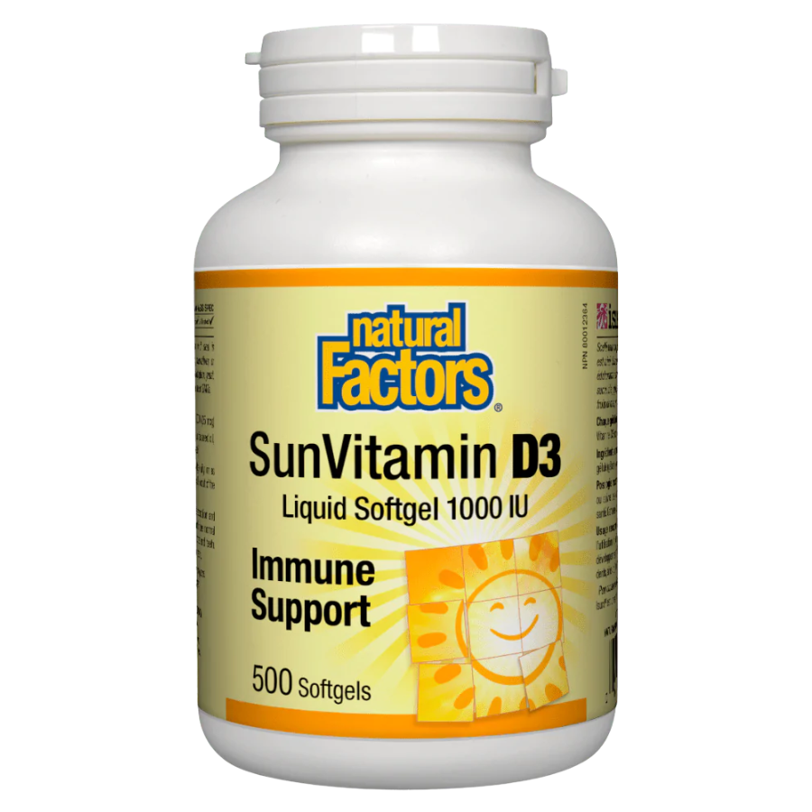 SunVitamin D3 Softgels 1000 IU 500 Softgels