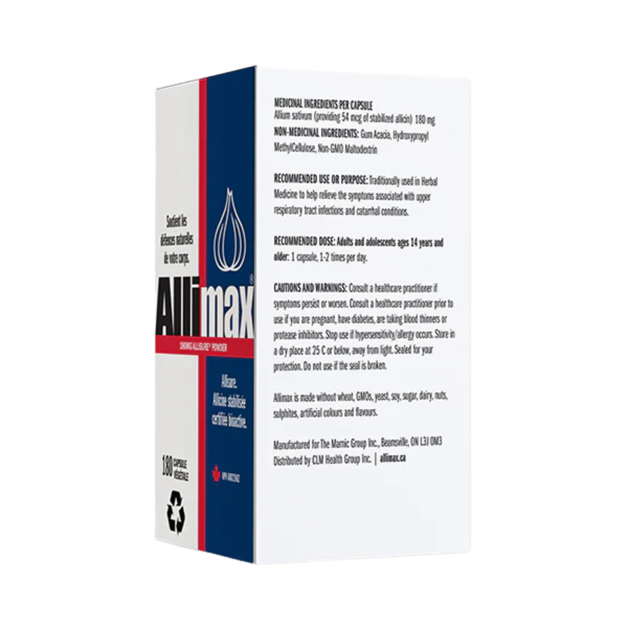 Allimax 180 mg 100% Stabilized Allicin 180 Veggie Caps