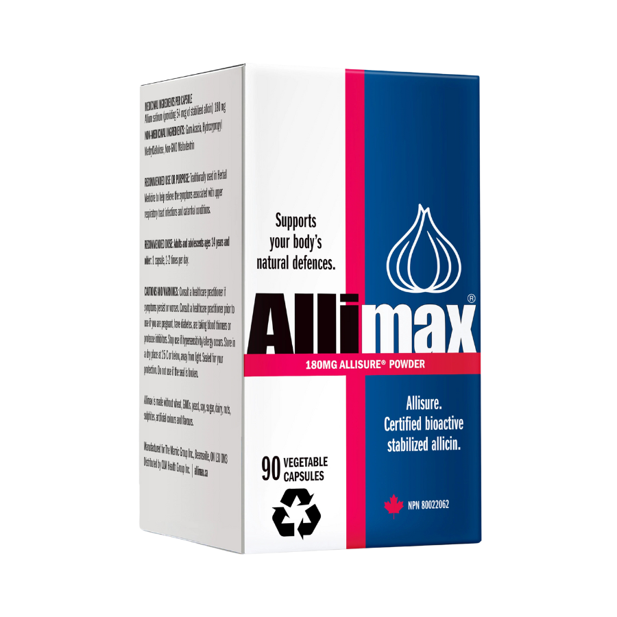 Allimax 180 mg 100% Stabilized Allicin 90 Veggie Caps