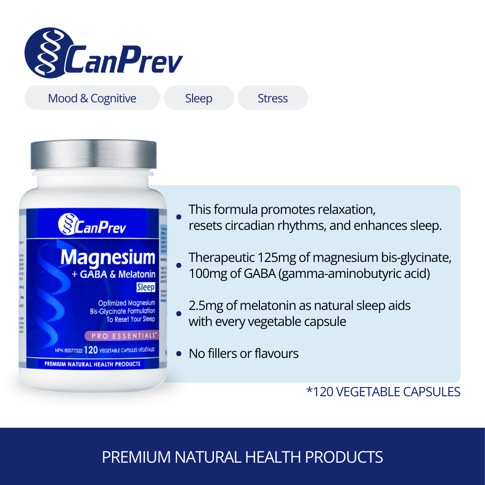 Magnesium Sleep + GABA & Melatonin 120 Veggie Caps