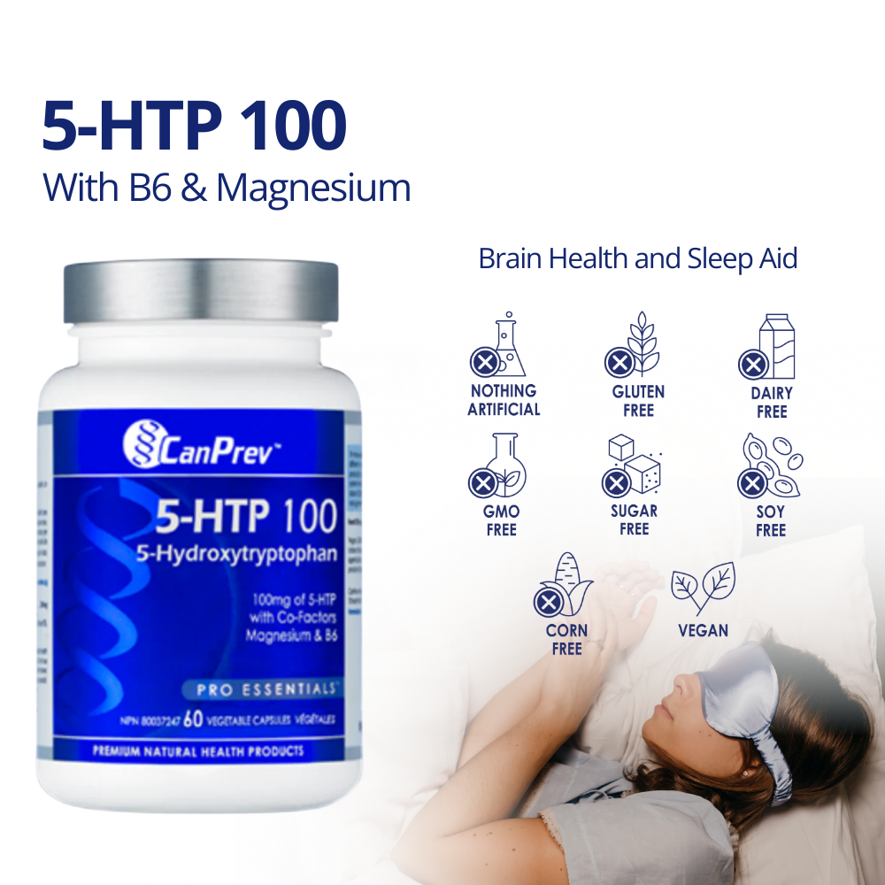 5-HTP 100 with B6 Magnesium 60 Vegi Capsules