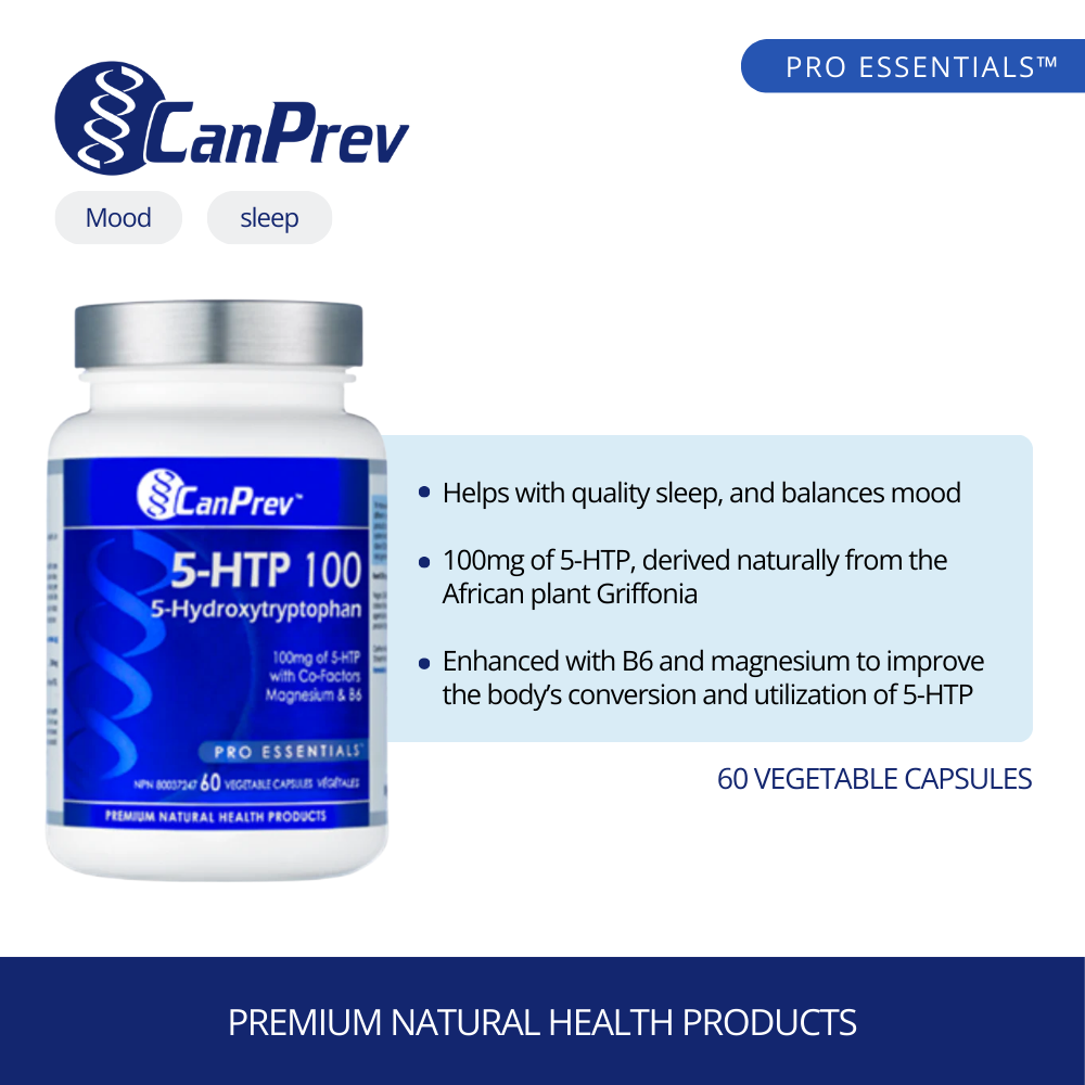 5-HTP 100 with B6 Magnesium 60 Vegi Capsules