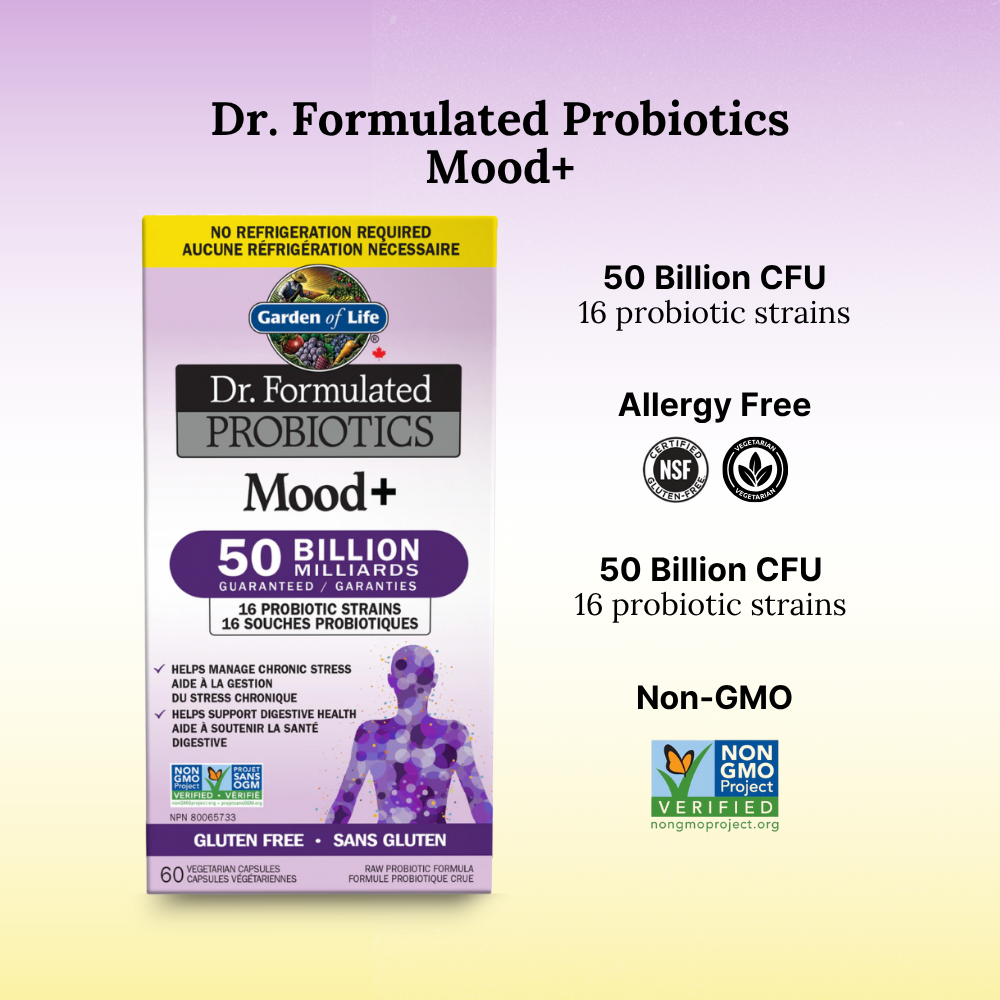 Dr. Formulated Probiotics Mood+ 50 Billion Shelf Stable 60 Vegi Capsules