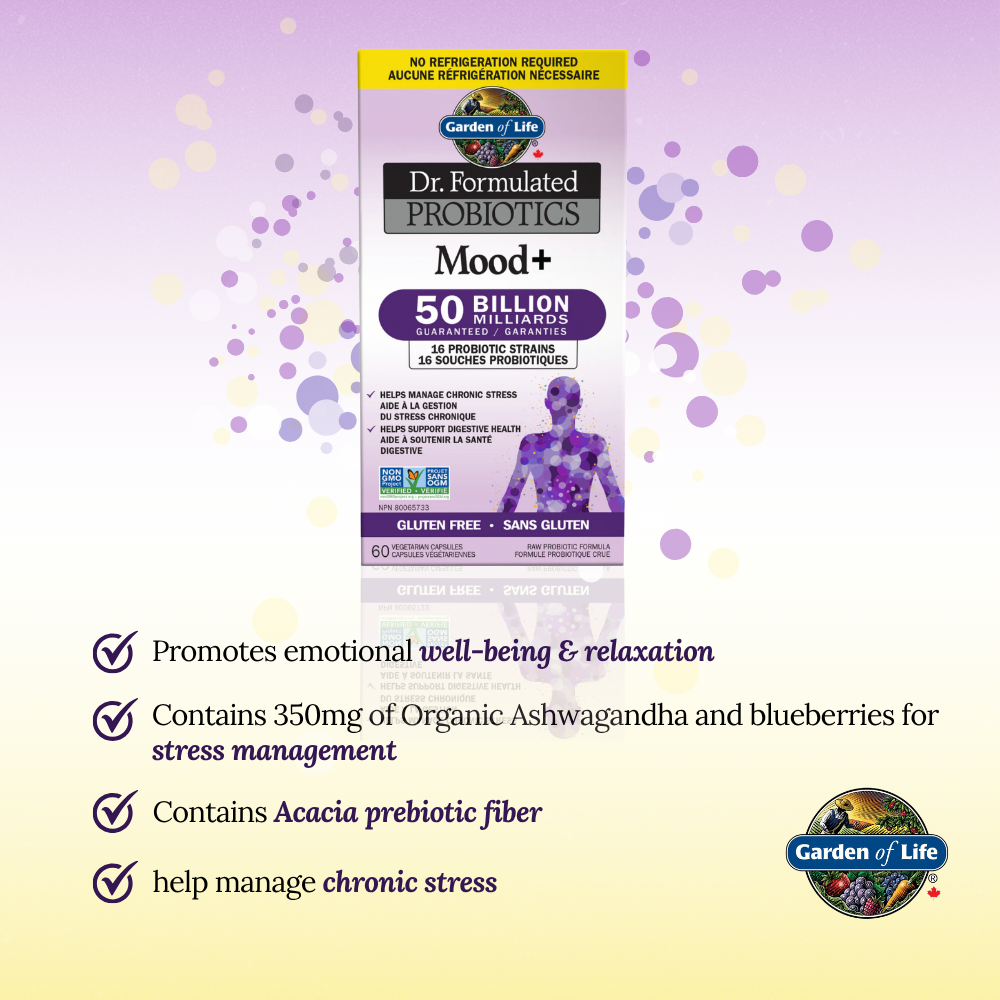 Dr. Formulated Probiotics Mood+ 50 Billion Shelf Stable 60 Vegi Capsules