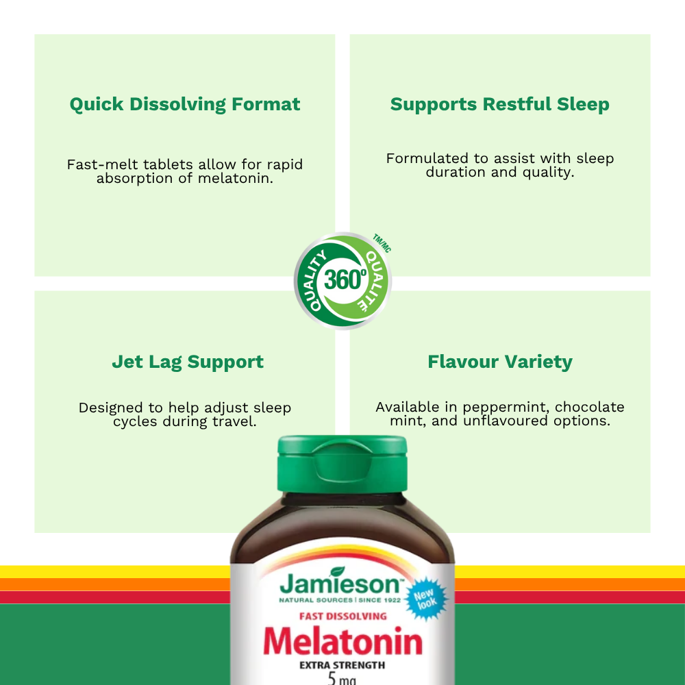 Melatonin 5 mg Sublingual Choc Mint 100 Tablets