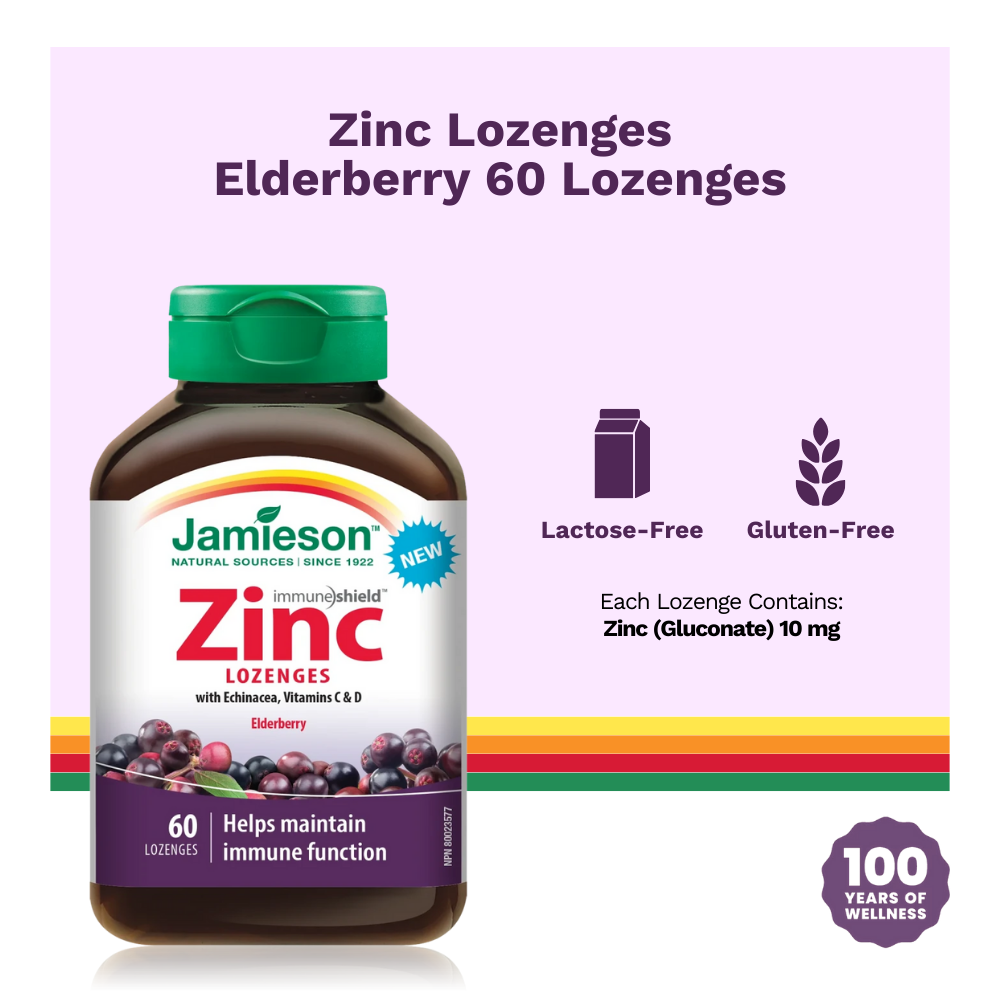 Zinc Lozenges Elderberry 60 Lozenges