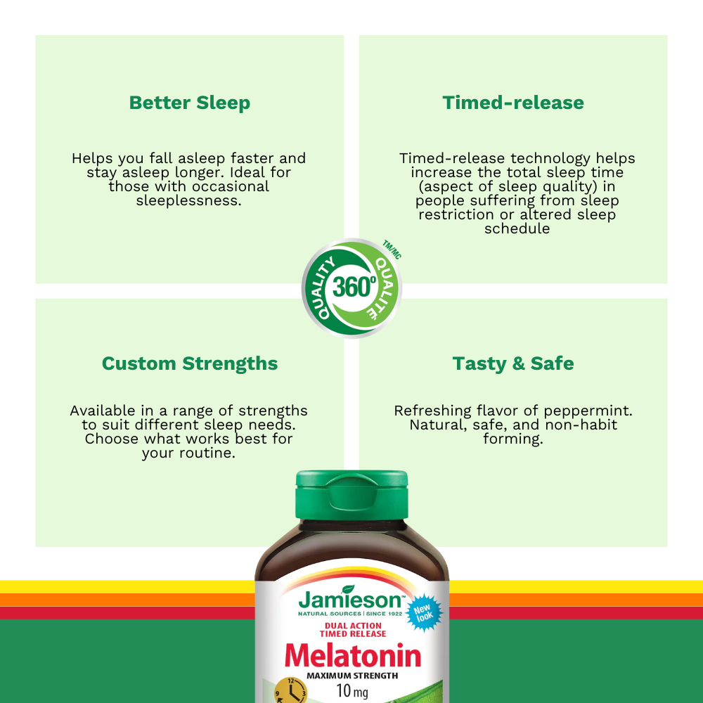 Melatonin 10 mg Dual Action Timed Release 60 Caplets