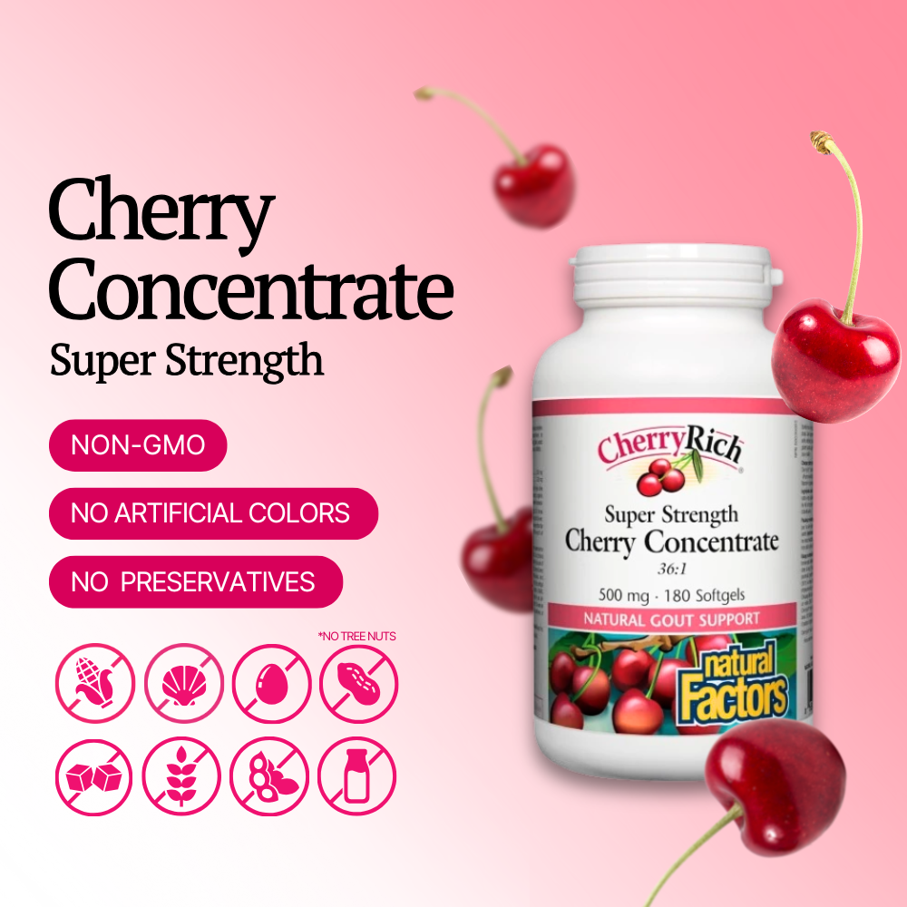 CherryRich Super Strength Cherry Concentrate 500 mg, 180 Softgels