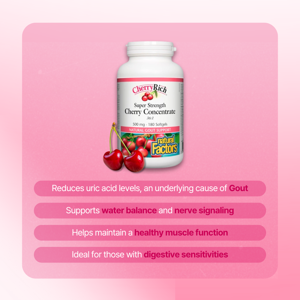 CherryRich Super Strength Cherry Concentrate 500 mg, 180 Softgels