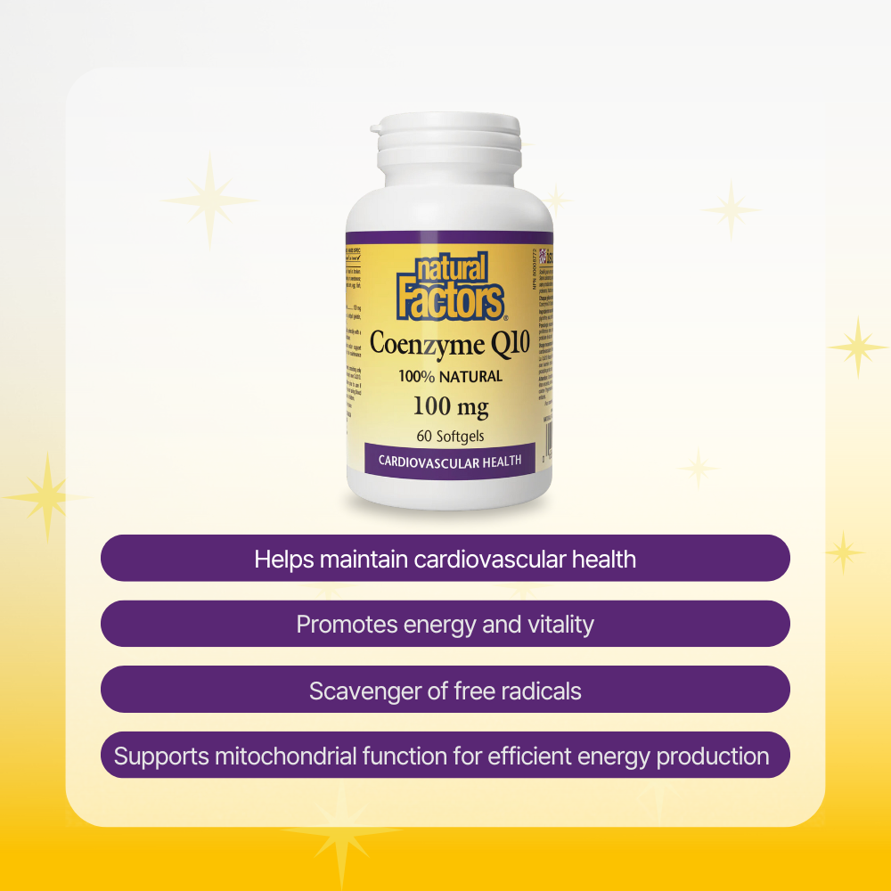 Coenzyme Q10 100% Natural 100 mg, 60 Softgels