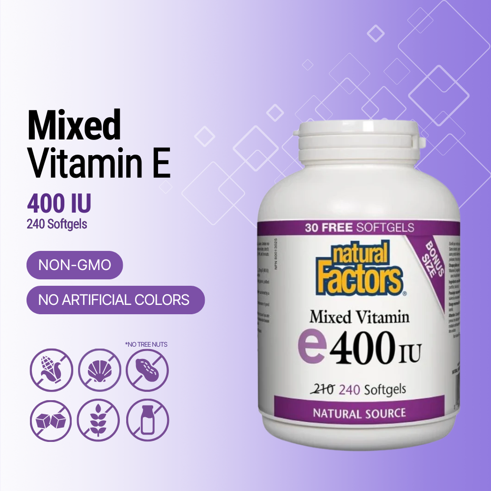 Mixed Vitamin E 400 IU Natural source, 240 Softgels