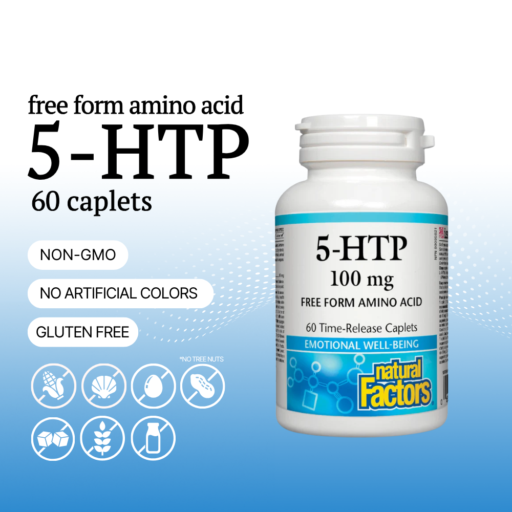 5-HTP 100 mg, 60 Time-Release Caplets