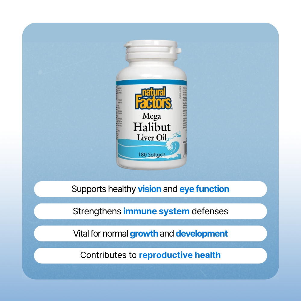 Mega Halibut Liver Oil, 180 Softgels