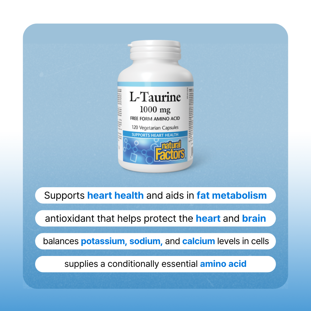 L-Taurine 1000 mg 120 Vegetarian Capsules