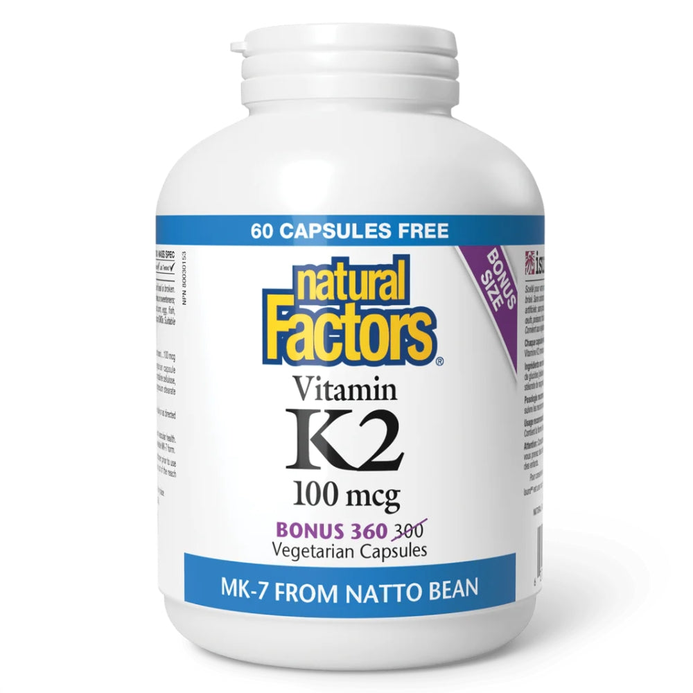 Vitamin K2 100 mcg, 360 Veggie Caps