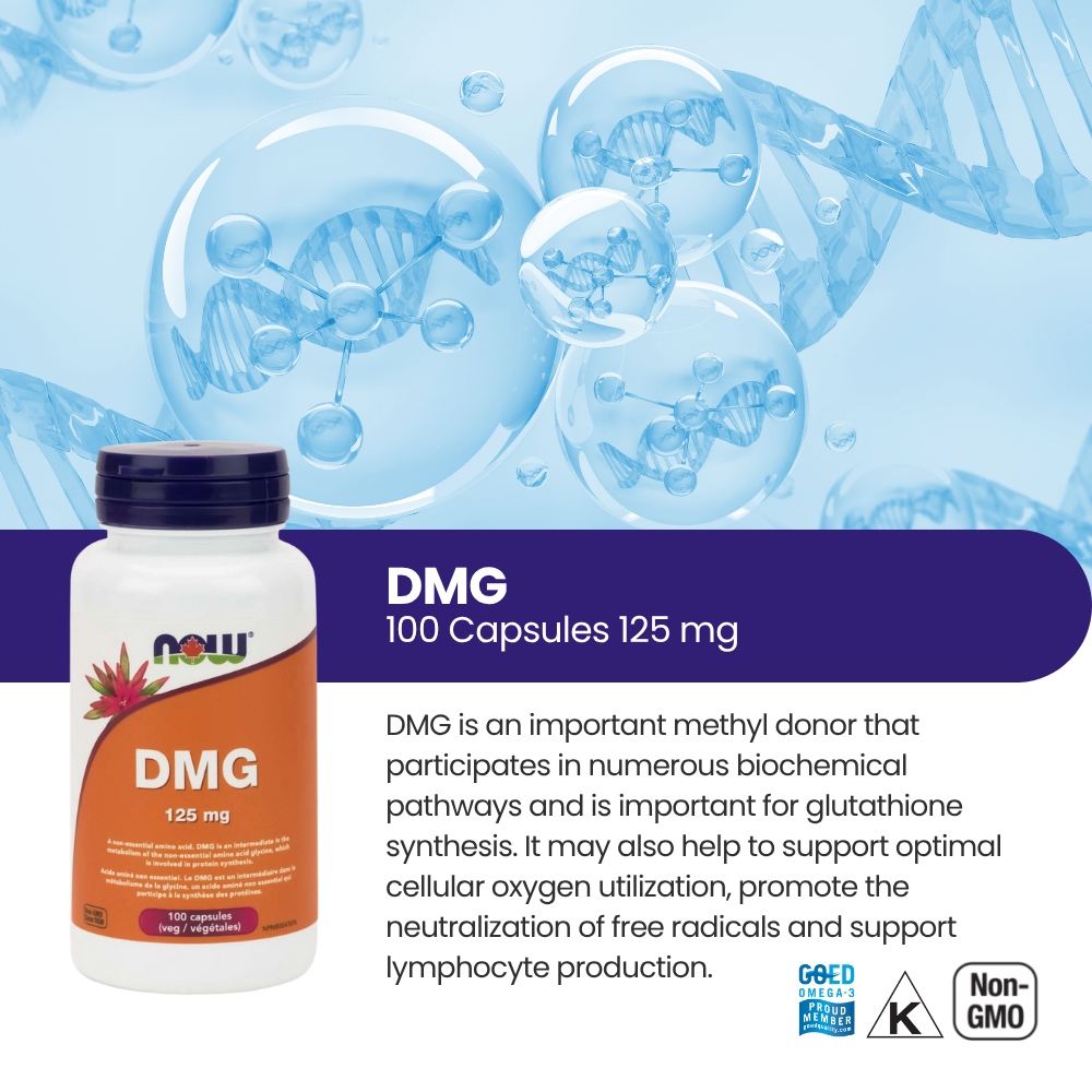 DMG 125 mg, 100 Veg Capsules