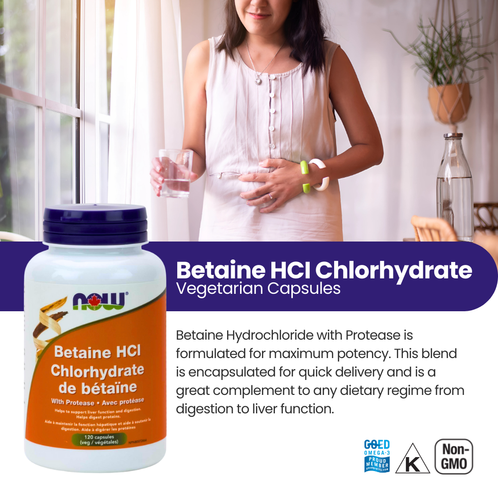 Betaine HCl, 120 Veg Capsules