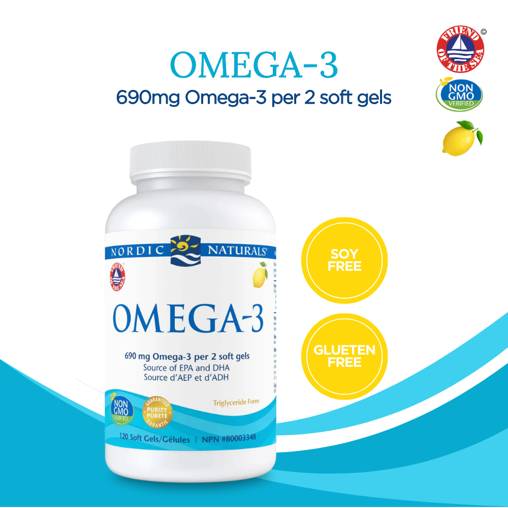 Omega 3, Lemon 120 Softgels