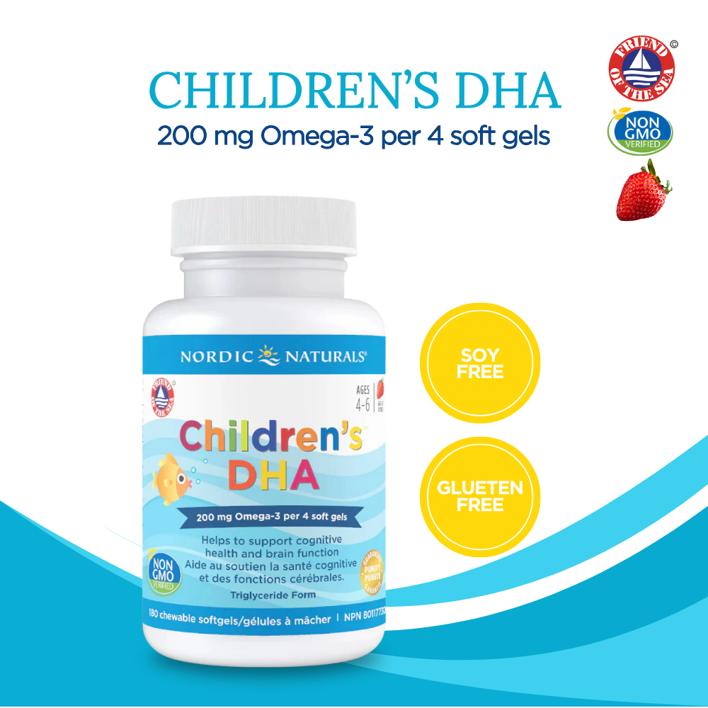 Children's DHA, Strawberry 180 Softgels