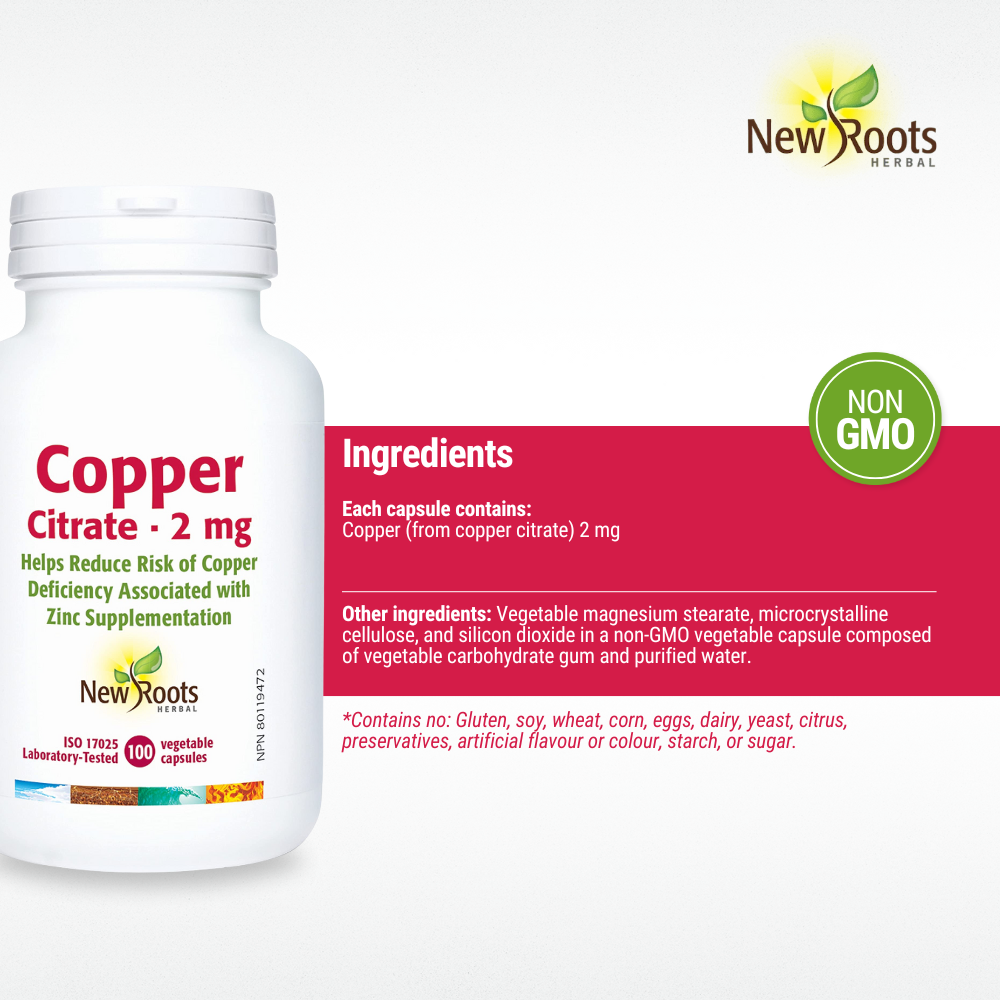 Copper Citrate 2 mg 100capsules