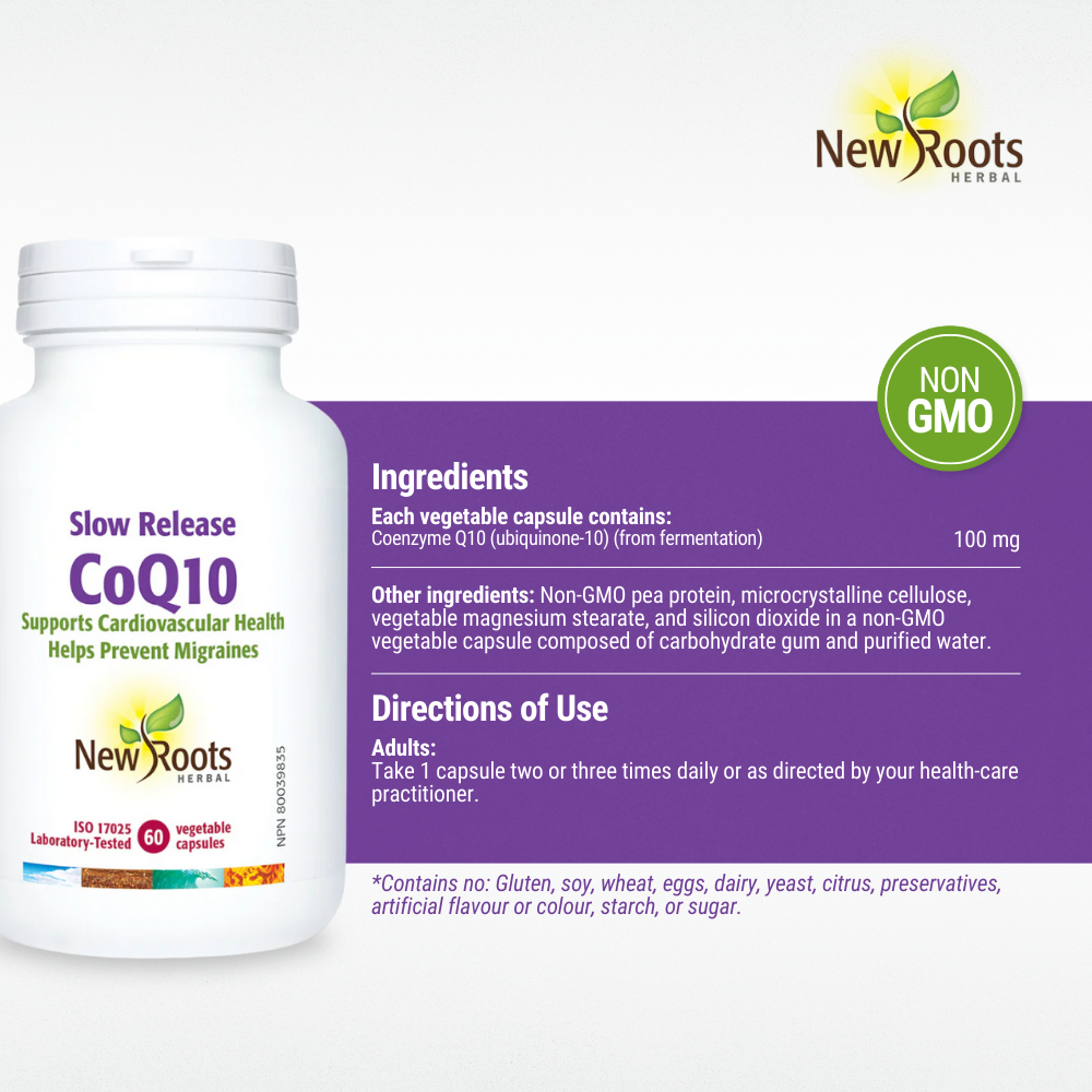 Slow Release CoQ10 100 mg 60 Caps