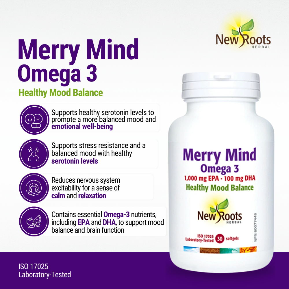 Merry Mind Omega 3 1,000 mg EPA 100 mg DHA 30 Softgels