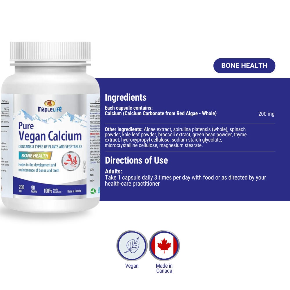 Vegan Calcium 200 mg 90 Tablets