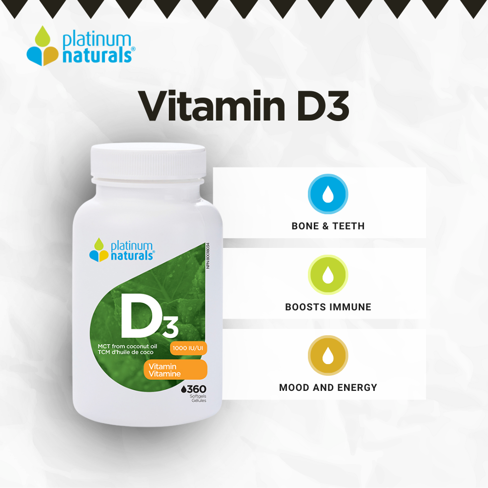 Vitamin D3 1000 IU 360 Softgels