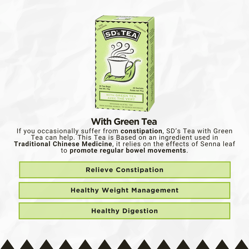 SD's Tea® With Green Tea 30 Tea Bags