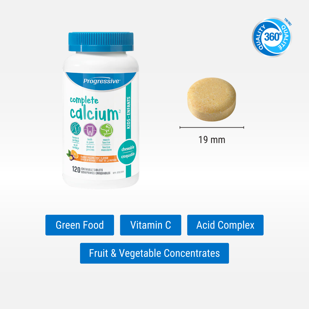 Complete Calcium For Kids Orange 120 Chewable Tablets