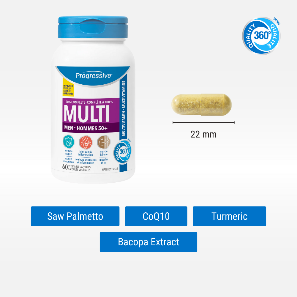 Multivitamin For Adult Men 50+ 60 Veggie Caps