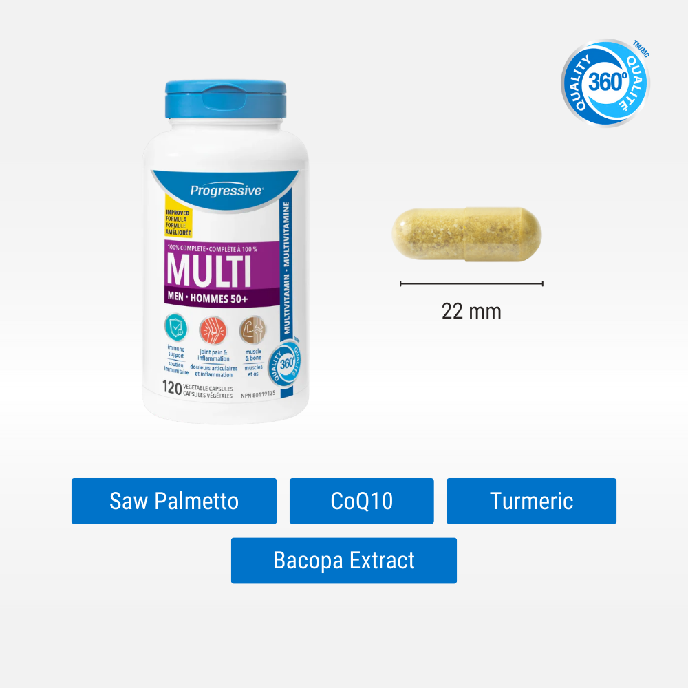 Multivitamin For Adult Men 50+ 120 Veggie Caps