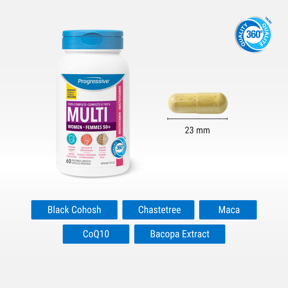 Multivitamin For Adult Women 50+ 60 Veggie Caps
