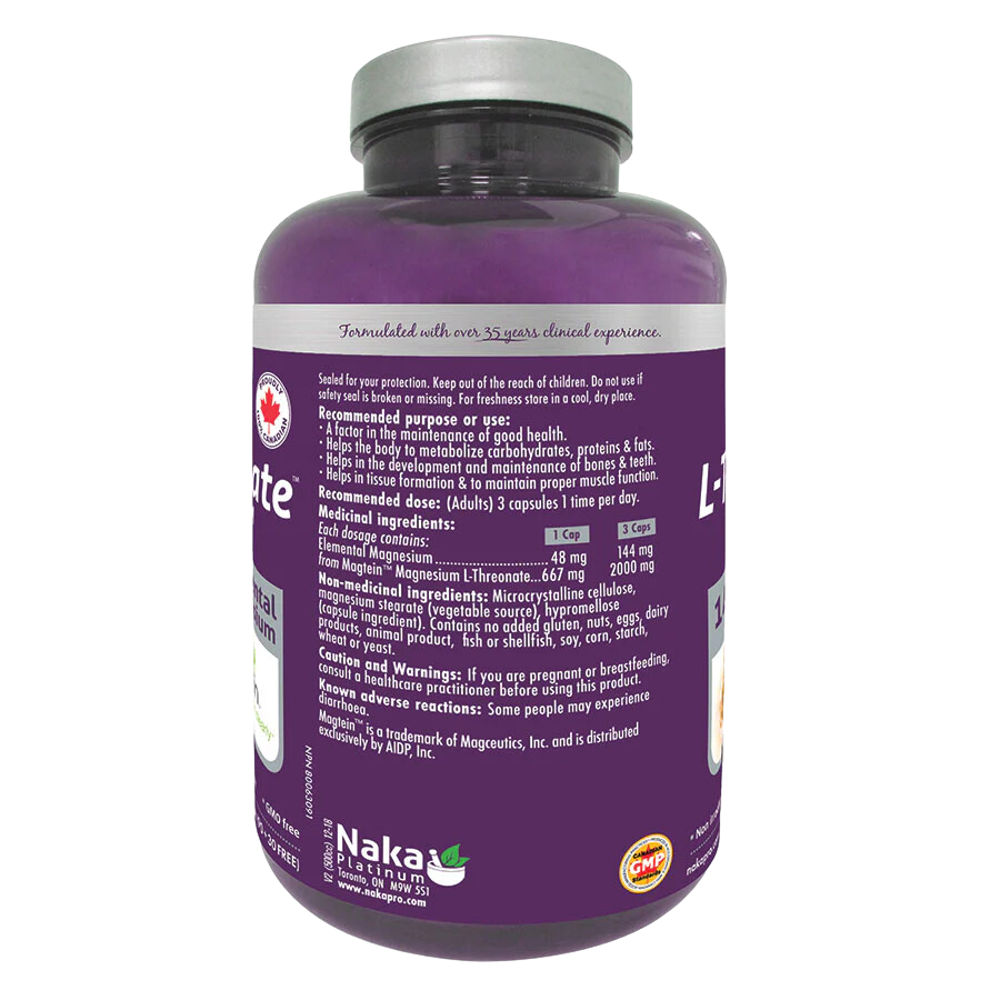 Platinum Magnesium L-Threonate 144 mg 120 Veggie Caps