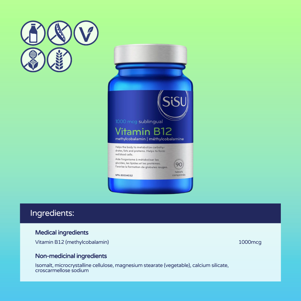 Vitamin B12 1000 mcg Methylcobalamin, 90 Tabs